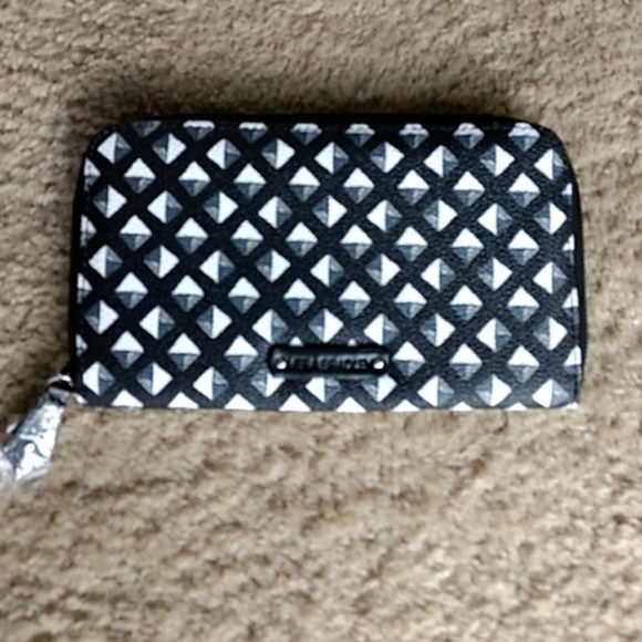 Vera Bradley Handbags - *Sale* Vera Bradley Black, White & Gray Wallet